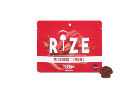 Rize | Sour Cola Mushroom Gummies | Megadose 7500mg – 15ct